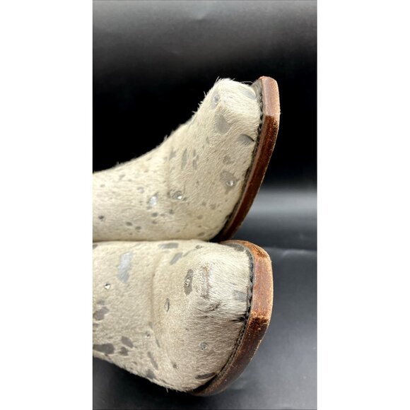 $1k 6.5 C back At The Ranch Crystal Pony Hair Cowgirl Mules Boots - Picture 3 of 8